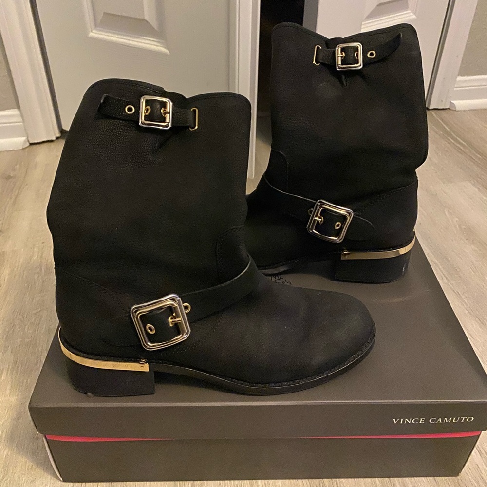 COPY - Vince Camuto Black Moto Booties